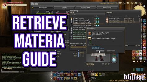 how to add materia ffxiv